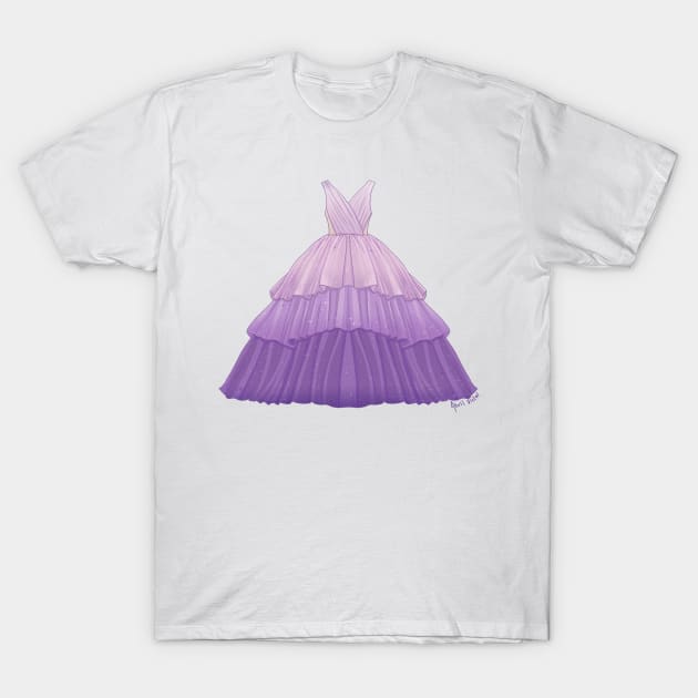 Enchanted to meet u | dress ilustration T-Shirt by Abril Victal